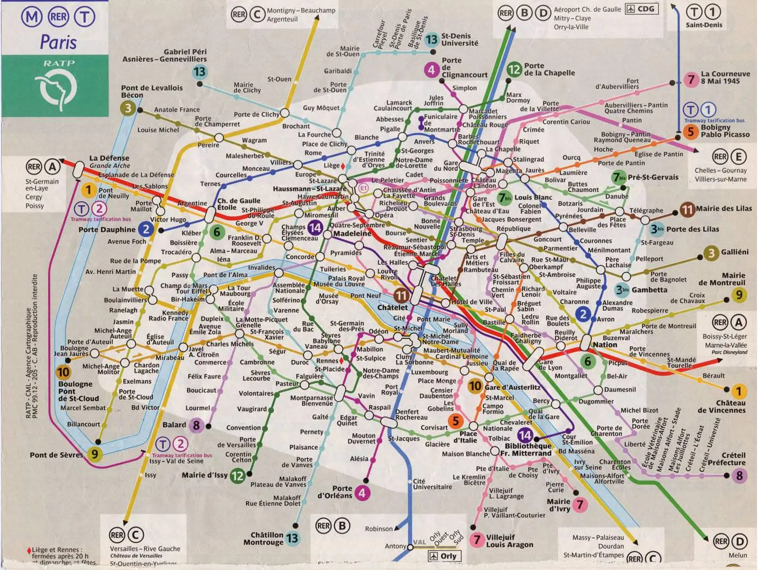 mapa ferrocarriles paris - Cómo funciona el RER en París