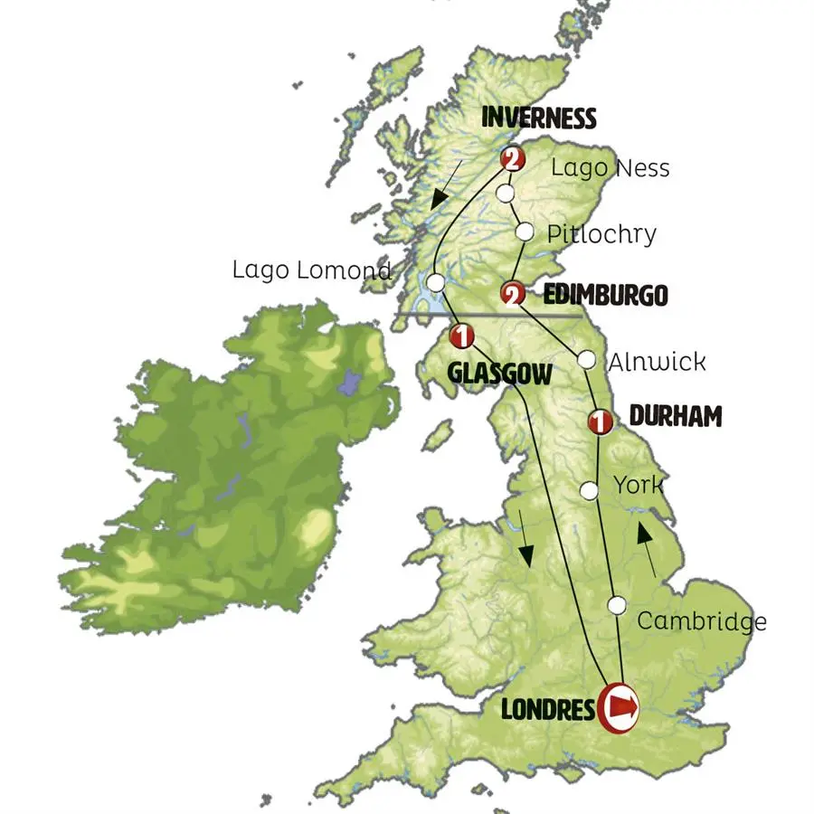mapa ferroviario de londres a edimburgo - Cómo ir de Londres a Edimburgo