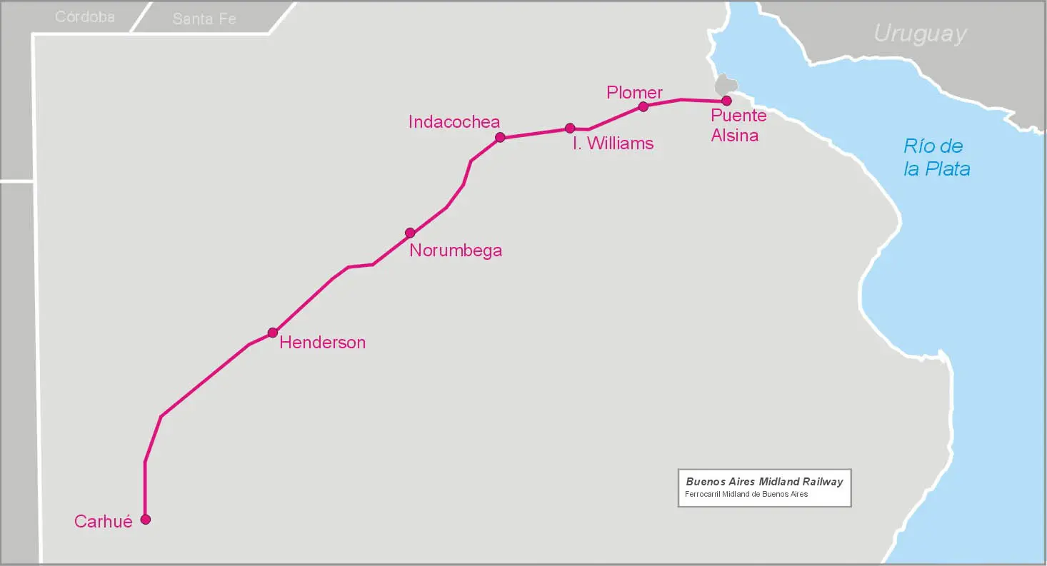 empresa ferrocarril midland de buenos aires - Cómo llegar a Carhué en tren
