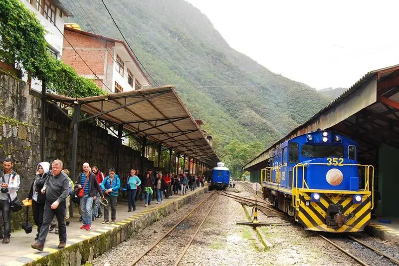 estacion de tren aguas calientes - Cómo se llega de Aguas Calientes a Machu Picchu