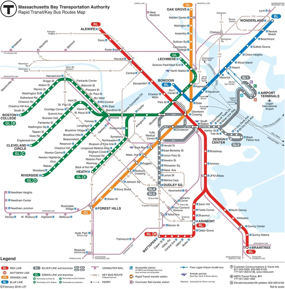Mapa del tren en Boston: Navegando por la ciudad de forma eficiente - Cómo se paga el metro en Boston mapa tren boston - Cómo se paga el metro en Boston