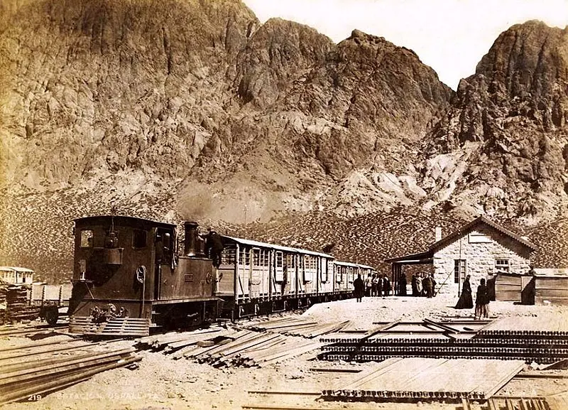 estacion ferrocarril uspallata - Cuándo dejó de funcionar el tren a Chile