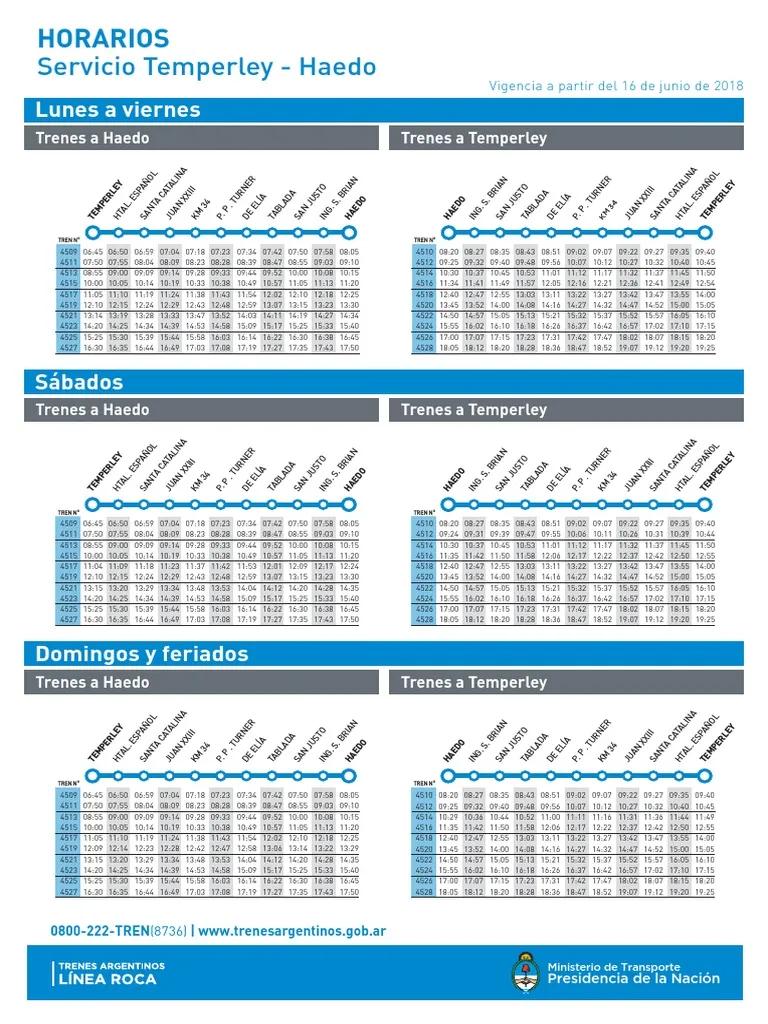 Horarios del Ferrocarril Roca entre Temperley y Haedo - Cuántas estaciones hay de Temperley a Haedo ferrocarril roca temperley haedo horarios - Cuántas estaciones hay de Temperley a Haedo