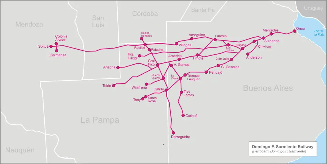 mapa de estaciones del ferrocarril sarmiento - Cuántas estaciones son de Merlo a Lobos