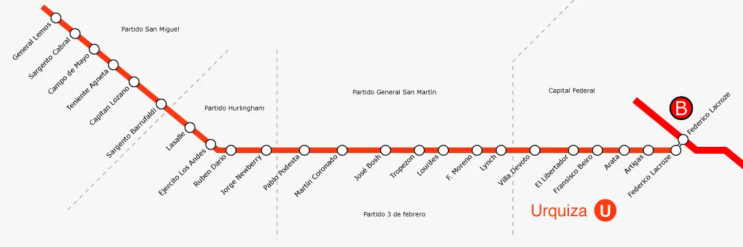 ferrocarril urquiza mapa - Cuántas estaciones tiene el ferrocarril Urquiza