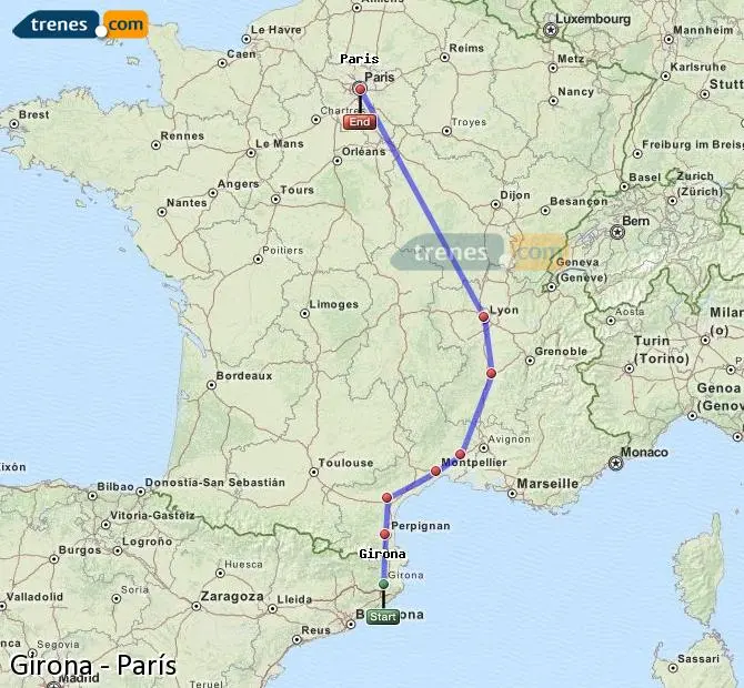 tren de paris a girona - Cuántas horas de Girona a Francia