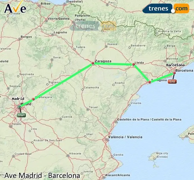 paradas tren ave madrid barcelona - Cuántas paradas hace el AVE en Madrid