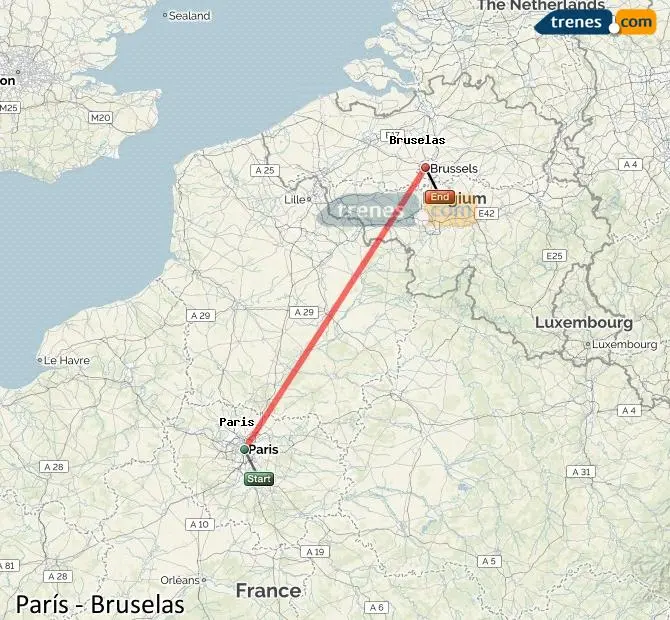 distancia de bruselas a paris en tren - Cuánto cuesta el bus de Bruselas a París