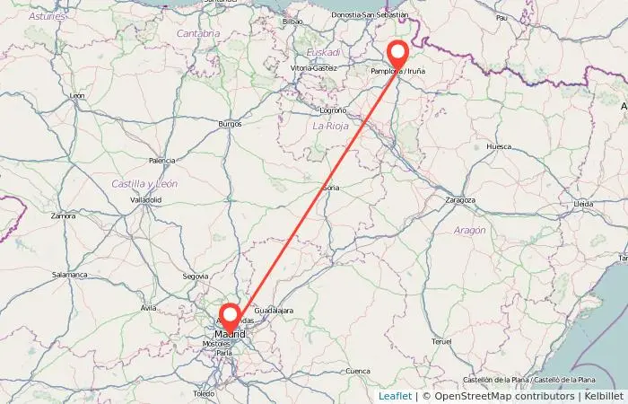 distancia de madrid a pamplona en tren - Cuánto cuesta el bus de Madrid a Pamplona