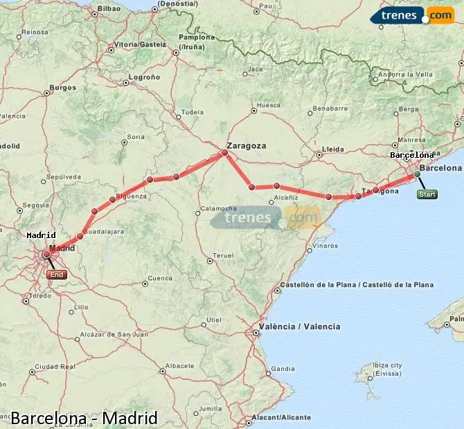 tren de barcelona a madrid horarios - Cuánto cuesta el pasaje en tren de Barcelona a Madrid