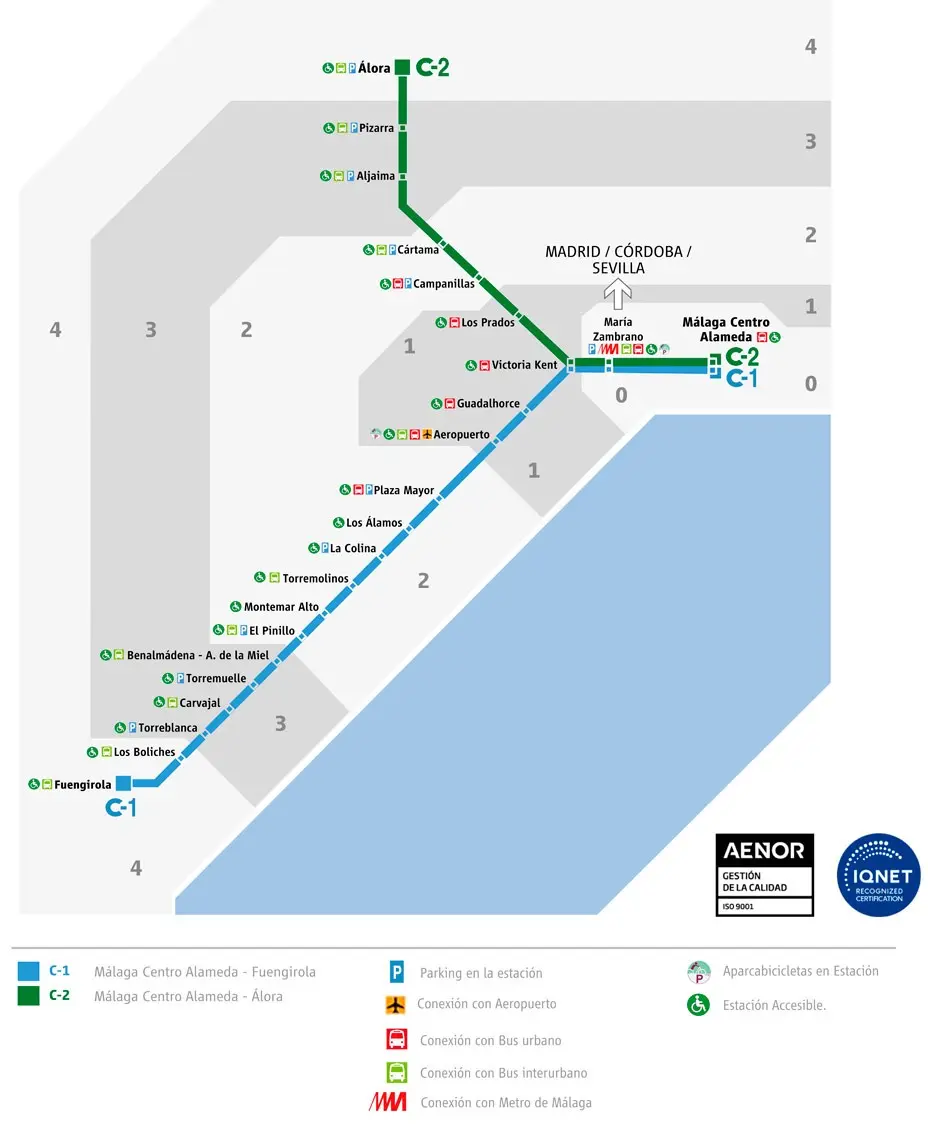 tren de malaga a fuengirola - Cuánto cuesta el tren del aeropuerto de Málaga a Fuengirola