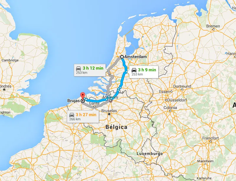 distancia de brujas a amsterdam en tren - Cuánto cuesta ir de Amsterdam a Brujas