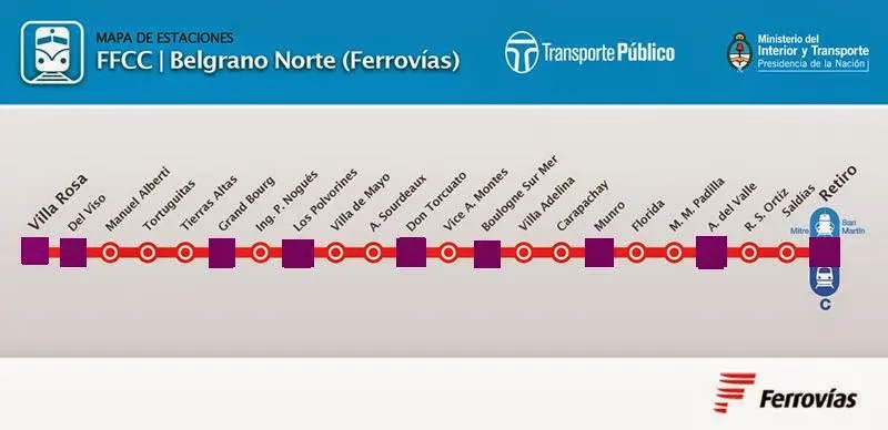 estaciones nombres ferrocarril retiro villa rosa - Cuánto demora el Tren de Retiro a Villa Rosa