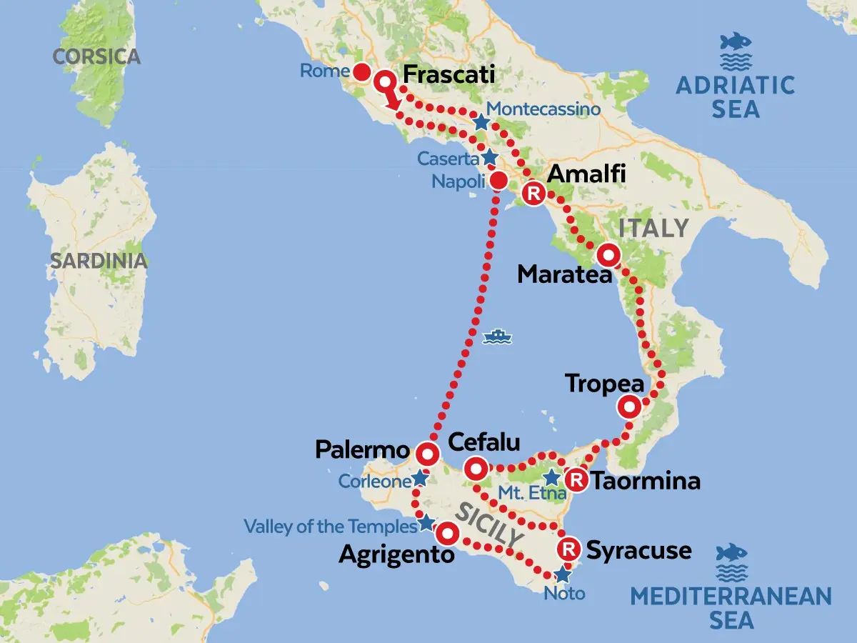 como ir de roma a sicilia en tren - Cuánto está Sicilia de Roma