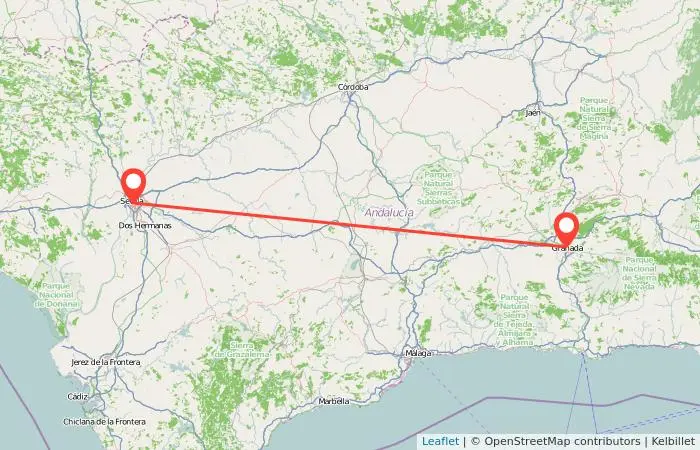 distancia entre granada y sevilla en tren - Cuánto hay de Sevilla a Granada en AVE