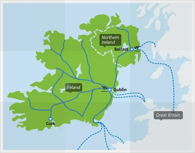 distancia de londres a dublin en tren - Cuánto queda Irlanda de Londres