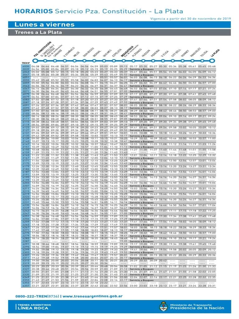 ferrocarril roca horarios la plata citi bell - Cuánto sale el tren de La Plata a City Bell