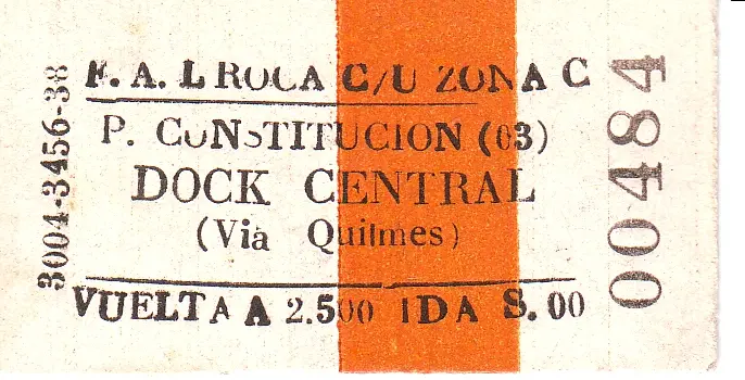 Boleto de tren de Lanús a Constitución - Cuánto sale el tren de Lanus a Constitución boleto ferrocarril roca a lanus - Cuánto sale el tren de Lanus a Constitución