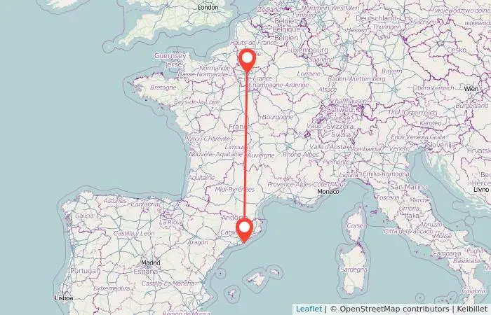 que distancia hay de barcelona a paris en tren - Cuánto sale el tren de París a Barcelona