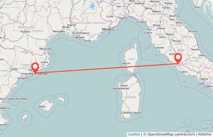 distancia de roma a barcelona en tren - Cuánto se demora de Roma a Barcelona