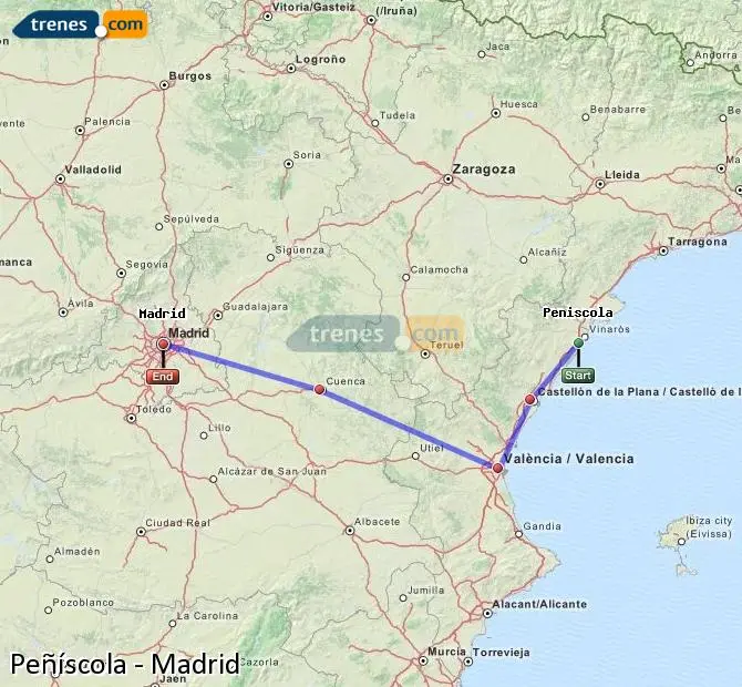 tren de madrid a peñiscola - Cuánto tarda el AVE de Madrid a Fuengirola