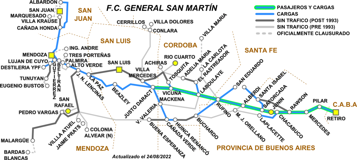 ferrocarriles argentinos horarios villa dolores - Cuánto tarda el tren de Dolores a Constitución