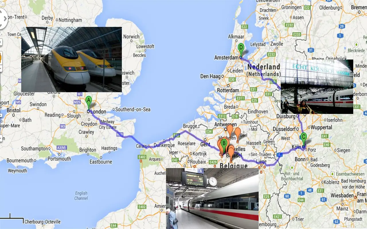 distancia de londres a alemania en tren - Cuánto tiempo se hace en tren de Londres a París