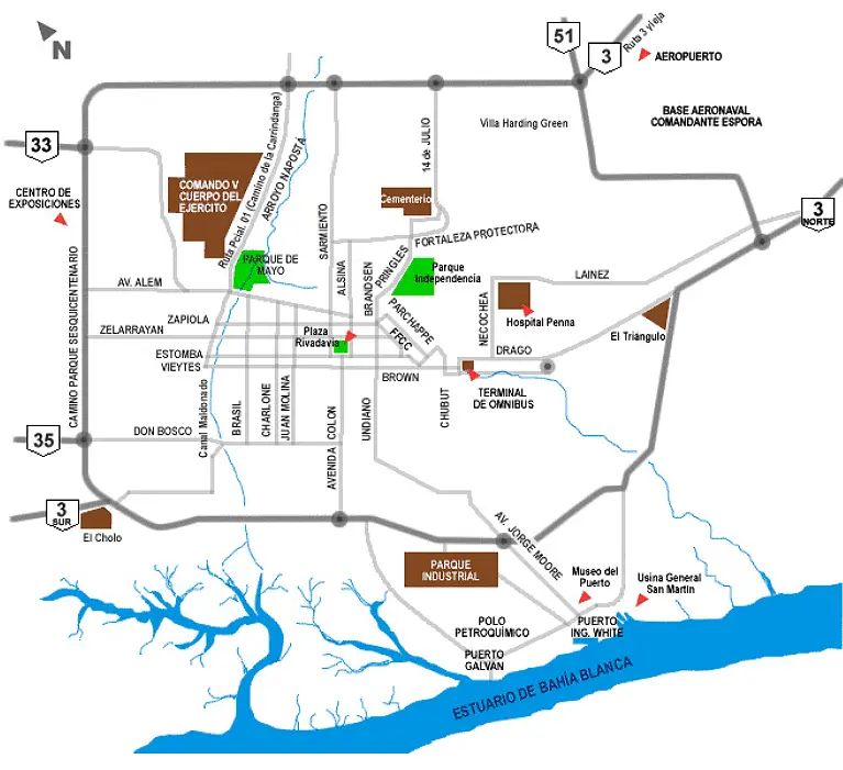 mapa ferroviario del partido de bahia blanca cabildo - Cuántos habitantes tiene cabildo Bahía Blanca