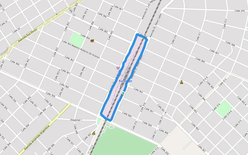 antiguo ferrocarril en ranelagh - Cuántos metros tiene la estación de Ranelagh