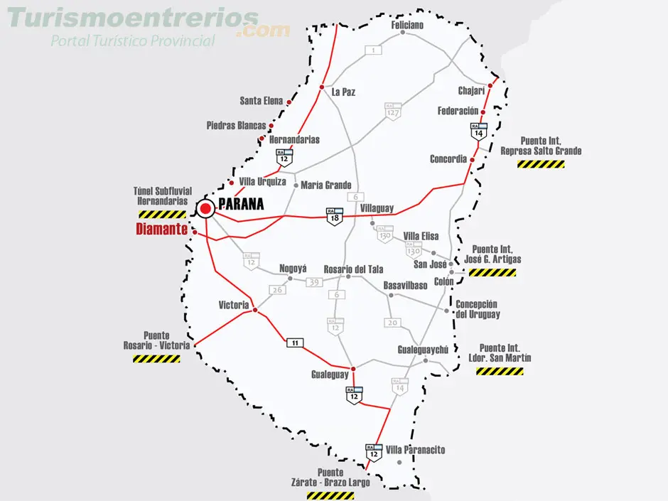 ferrocarril diamante entre rios mapas - Dónde está ubicada la ciudad de Diamante
