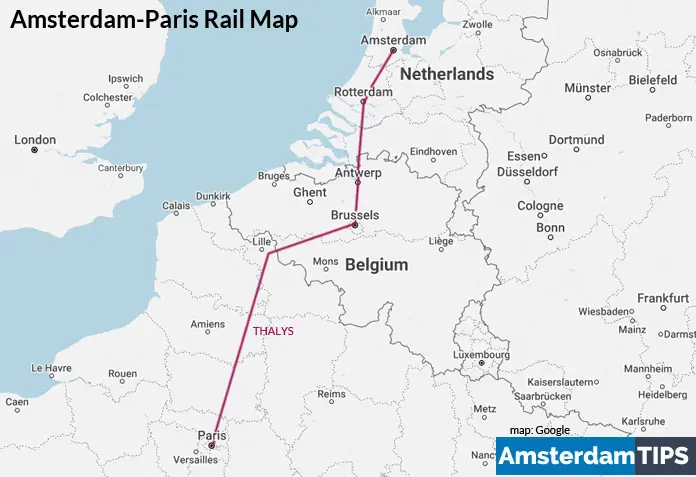 tren de amsterdam a paris - Dónde llegan los trenes de Amsterdam a París