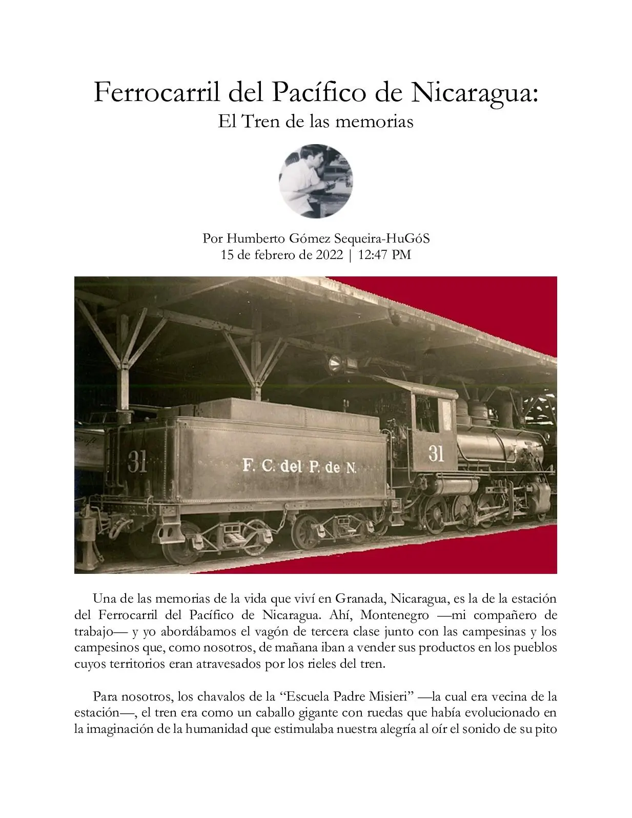 al ferrocarril llamado tren de los nobles - Por qué se llama Tren a las Nubes