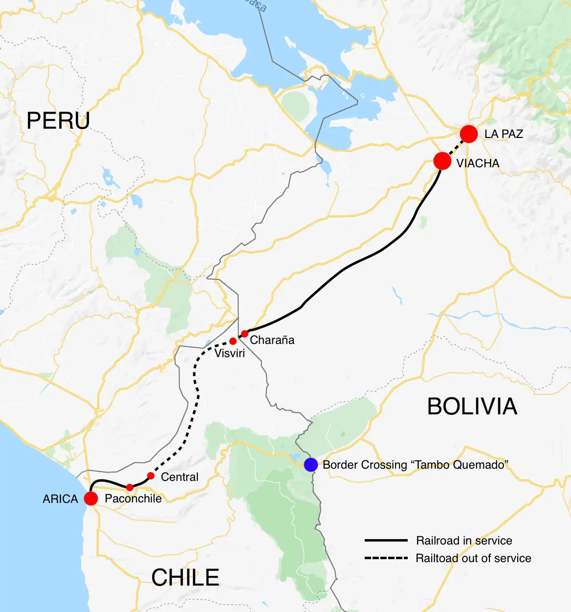 ferrocarril de arica a la paz - Qué ciudades conecta el ferrocarril Arica La Paz