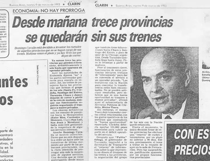menen vendio los ferrocarriles - Qué hizo Menem con los ferrocarriles