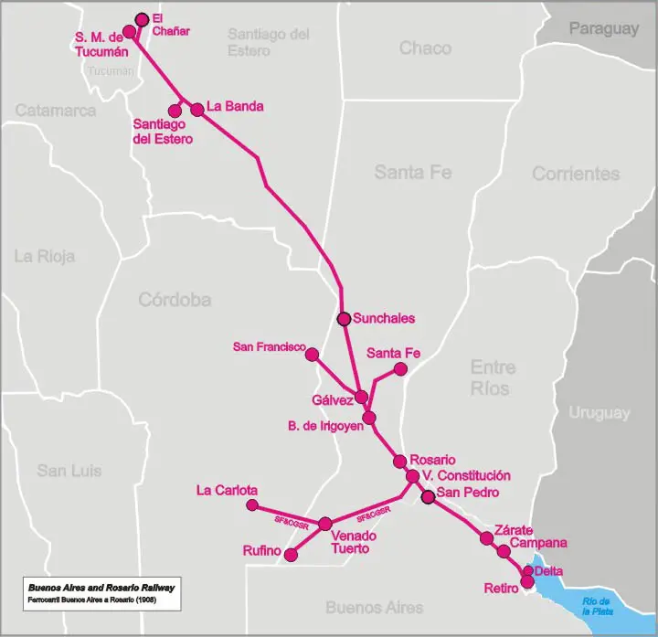 mapa ferroviario el gran rosairo - Qué incluye el Gran Rosario