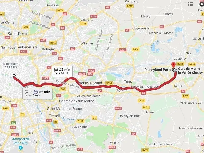 como ir de paris a disneyland en tren - Qué línea de metro llega a Disneyland Paris