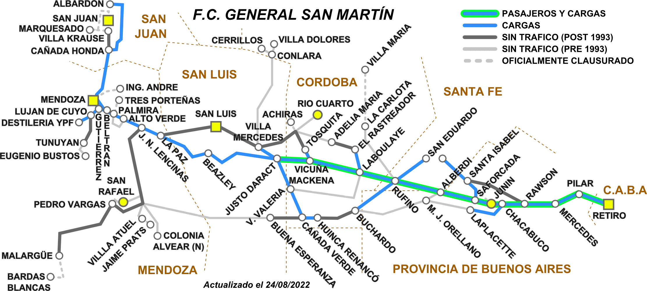 estacion saenz peña ferrocarril san martin mapa - Qué línea de Tren va a Sáenz Pena