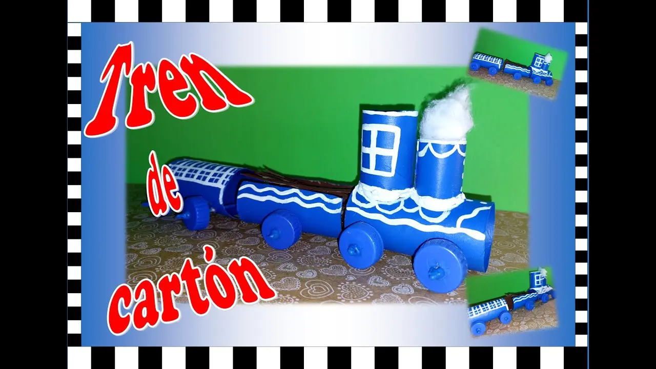 como hacer un tren con tubos de papel higiénico - Qué puedo hacer con los tubos de papel higiénico