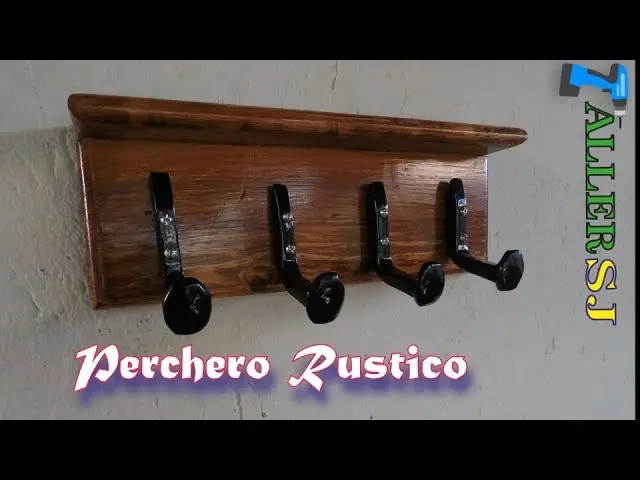 como se hace perchero de madera con tornillos de ferrocarril - Qué se necesita para hacer un perchero